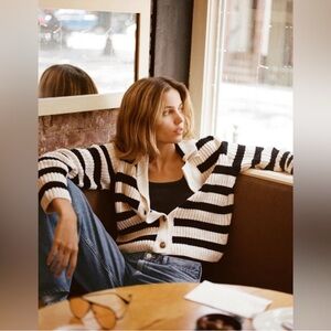 Striped Cardigan Sweater
